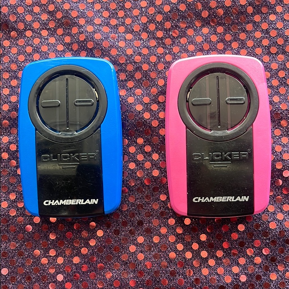 Chamberlain Clicker Remote Controls - Blue and Pink